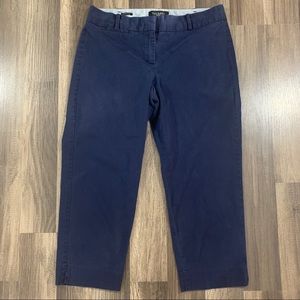 Talbots Petite 6p Navy Blue Khaki Capris